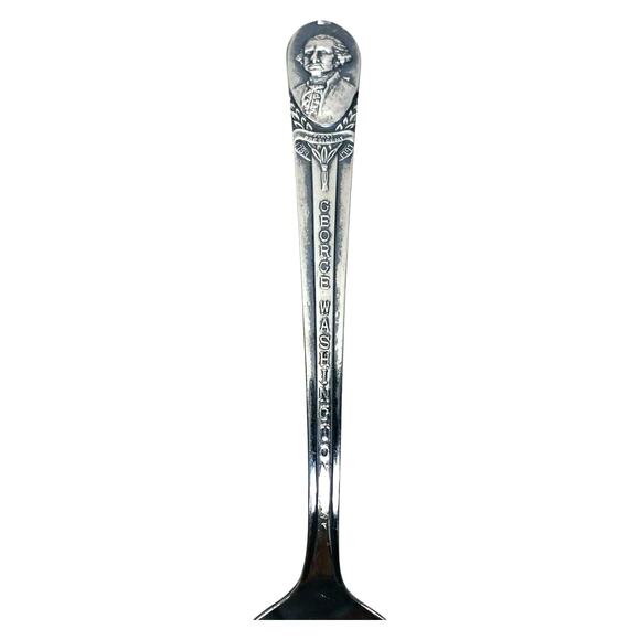 VTG Wm Rogers President George Washington Mount Vernon Silver Collector Spoon - Picture 6 of 8